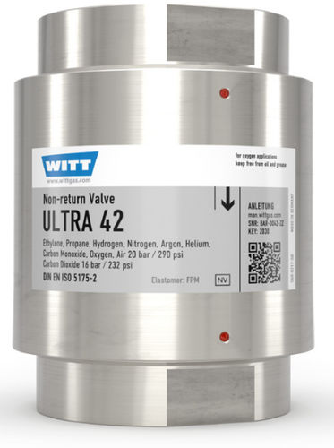 Valvola di ritegno per gas - ULTRA 42 - WITT-Gasetechnik - DIN / in acciaio inossidabile / in ottone