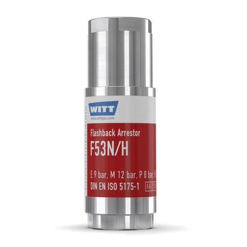 Antiritorno parafiamma per l'industria chimica - F53N/H-ES - WITT-Gasetechnik - per l'industria del vetro / per idrogeno / per regolatore di pressione
