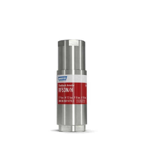 Antiritorno parafiamma per rilevamento di prodotti chimici - RF53N/H-ES - WITT-Gasetechnik - da laboratorio / per l'industria del vetro / per idrogeno
