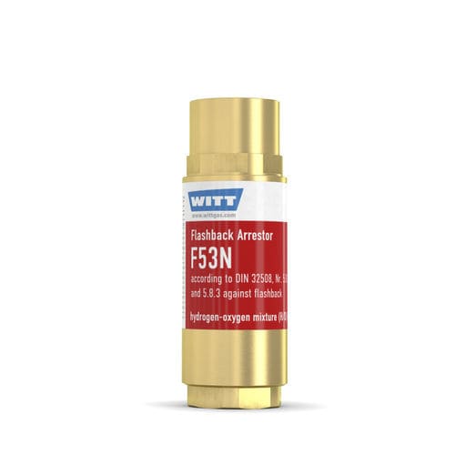 Antiritorno parafiamma per idrogeno - F53N/HHO - WITT-Gasetechnik - per l'industria del vetro / per operazione di taglio e saldatura / per regolatore di pressione