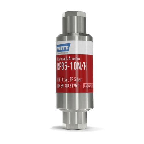 Antiritorno parafiamma con valvola di non ritorno - RF85-10N/H-ES - WITT-Gasetechnik - di processo / da laboratorio / per l'industria chimica