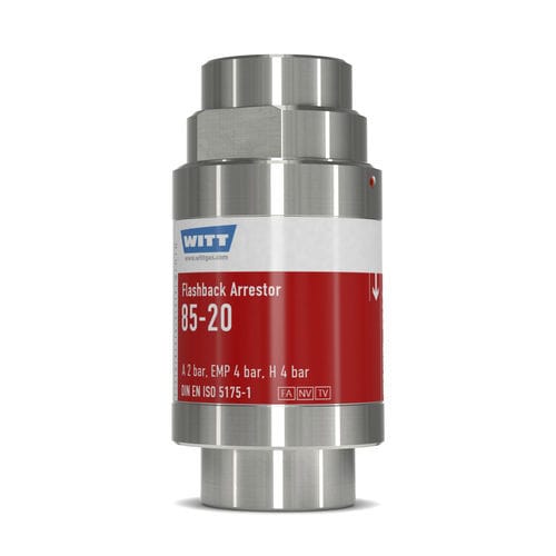 Antiritorno parafiamma con valvola di non ritorno - RF85-20N-ES - WITT-Gasetechnik - di processo / da laboratorio / per l'industria chimica