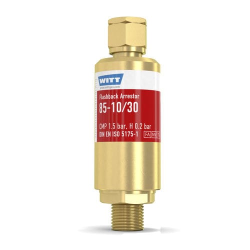 Antiritorno parafiamma con valvola di non ritorno - 85-10/30 - WITT-Gasetechnik - per applicazioni geotermiche / per l'industria del vetro / per idrogeno
