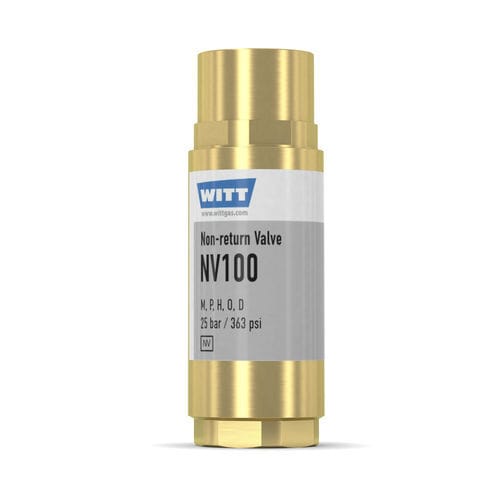 Valvola di ritegno per ossigeno - NV100 - WITT-Gasetechnik - per gas / in ottone