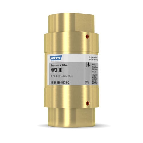 Valvola di ritegno per gas - NV300 - WITT-Gasetechnik - filettata / di protezione / in ottone