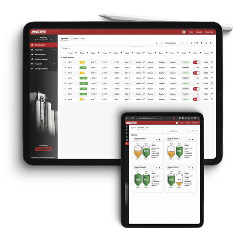 Software di misura - AgriView&trade; - BinMaster - di monitoraggio / di stoccaggio / di gestione degli stock