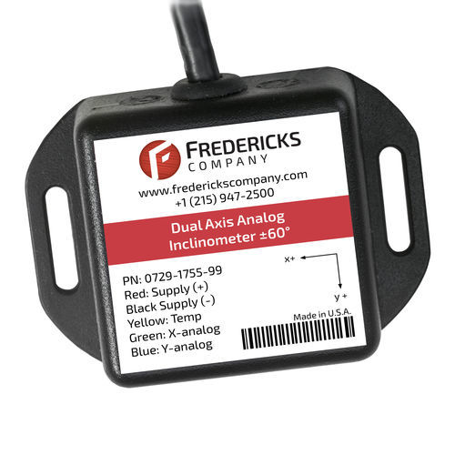 Inclinometro 2 assi - 0729-1755-99 - The Fredericks Company - analogico / elettrolitico / ad alta precisione
