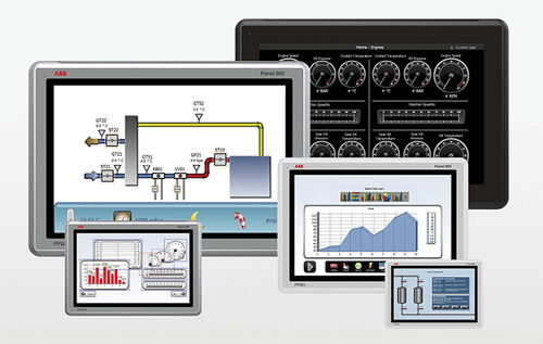 Interfaccia operatore con touch screen - 800 - ABB Control Systems - ad incastro / LCD / IP65