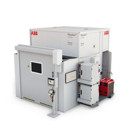 Cella robotizzata di saldatura ad arco - FlexArc Compact Cell - ABB Robotics - di alimentazione / di misura / per linee di assemblaggio