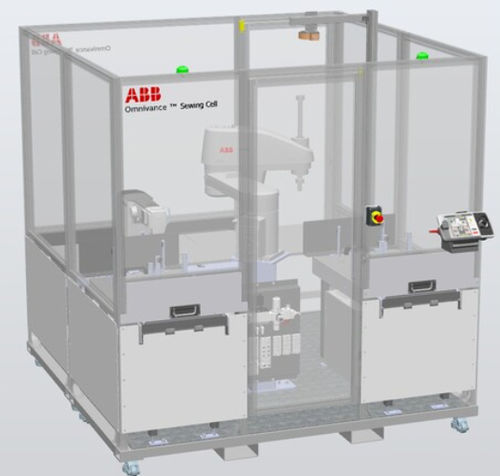 Cella robotizzata pick and place - OmniVance Sewing Cell - ABB Robotics - per movimentazione / di alimentazione / di assemblaggio