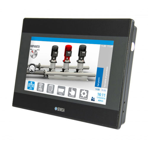 HMI con touch screen - VISUAL2E - SENECA | AUTOMATION INTERFACES - ad incastro / 800 x 480 / ARM Cortex-A8