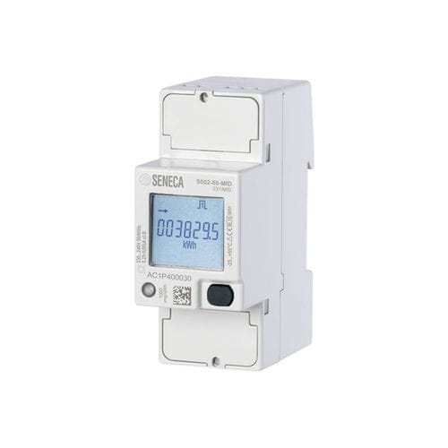 Contatore di energia elettrica monofase - S502-80 series - SENECA | AUTOMATION INTERFACES - su guida DIN / con display LCD / Modbus