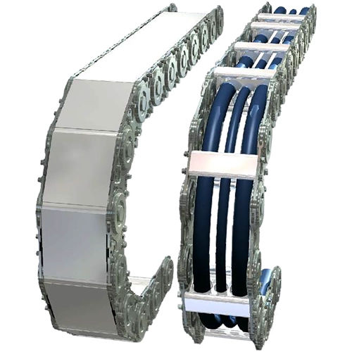 Catena portacavi in acciaio - SLE - Hennig - in acciaio inossidabile / leggera / per il settore della robotica