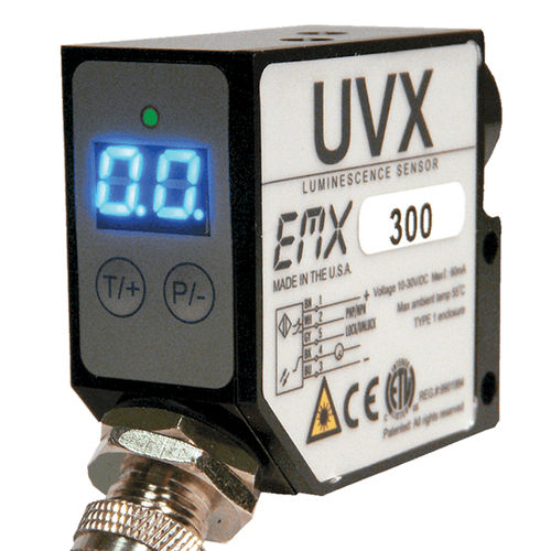 Sensore di luminescenza ad alta velocità - UVX series - EMX Industries Inc. - ad alta velocità / a lunga portata / in metallo