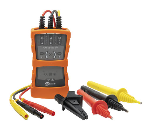 Tester Fase Elettrico SM852B - Per Sequenza Fasi 3~, 60-600V, Con Morsetti E Cicalino - Foto 2