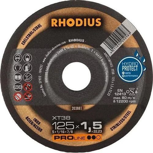 Disco da taglio per metallo - 76113325 - RHODIUS - ultrasottile / per taglio preciso