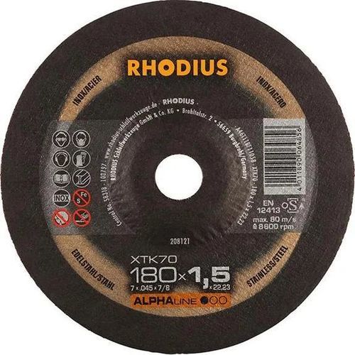 Disco da taglio per metallo - XTK70 - RHODIUS - per acciaio / fine / per smerigliatrice angolare