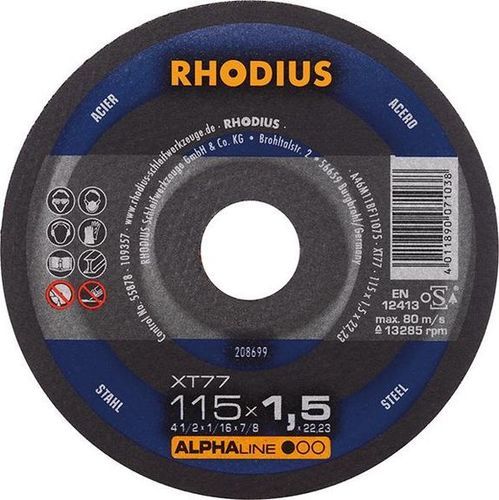 Disco da taglio per acciaio - XT77 - RHODIUS - fine