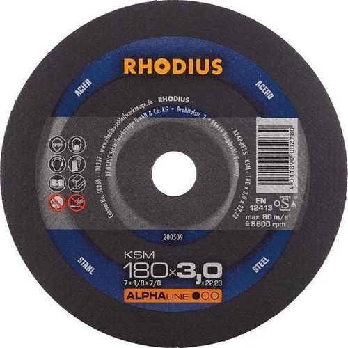 Disco da taglio per acciaio - KSM - RHODIUS - fine / per smerigliatrice angolare / per macchina portatile