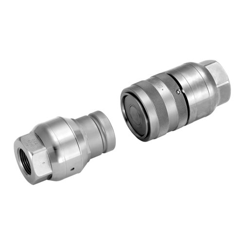 Raccordo idraulico - Cupla FF - Nitto Kohki Europe - push-to-lock / a bicchiere / in acciaio