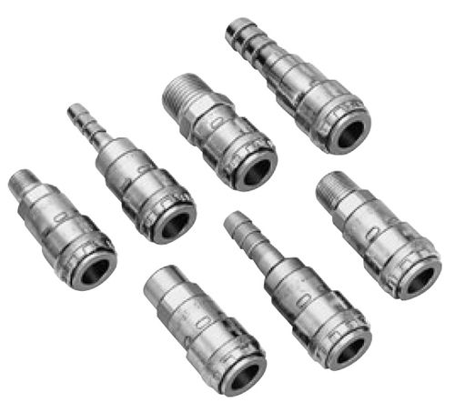 Raccordo pneumatico - Hi Cupla 200   - Nitto Kohki Europe - push-to-lock / a bicchiere / in acciaio