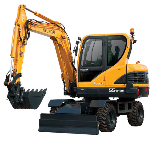 Miniescavatore - R55W-9A - Hyundai Construction Equipment Americas, Inc. - gommato / Tier 4 intermedia / per cantiere di costruzione