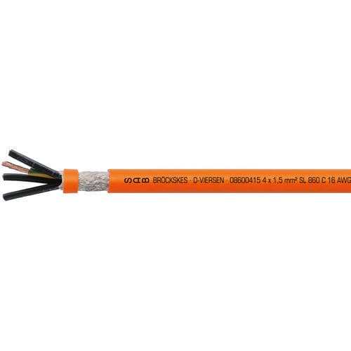 Cavo elettrico per servomotore - SL 860 C - SAB BROECKSKES GMBH & Co. KG - di alimentazione / isolato / antifiamma