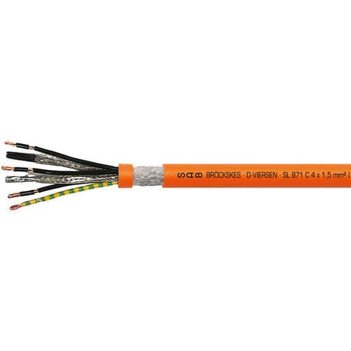 Cavo elettrico per servomotore - SL 871 C - SAB BROECKSKES GMBH & Co. KG - di alimentazione / DIN / isolato