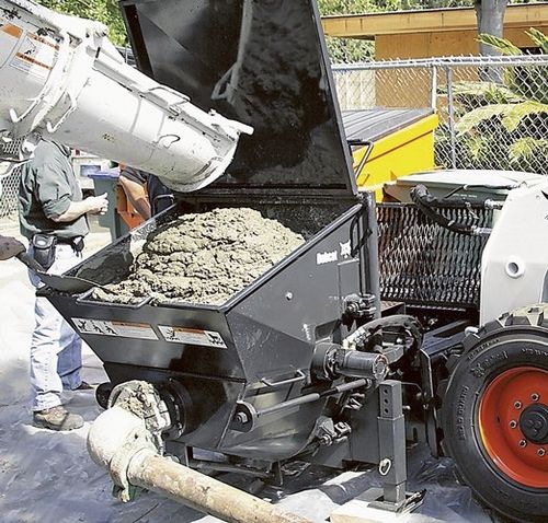 Pompa per calcestruzzo per minipala caricatrice - BOBCAT - per cantiere