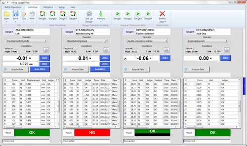 Software misura di forza - Multiple Force Gauges Managing Software Force Logger Plus - IMADA - di gestione / di analisi / di misura