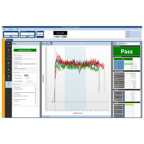 Modulo software per prova di adesione - IMADA - di calcolo / misura di forza / plug-in