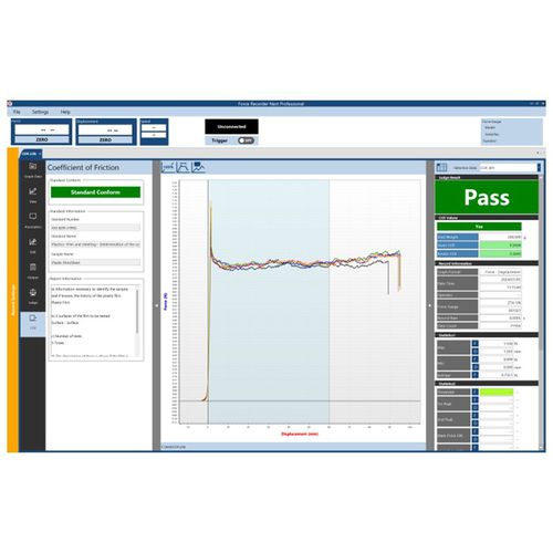 Modulo software per test di sfregamento - IMADA - di calcolo / misura di forza / plug-in