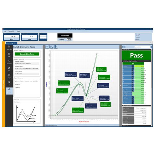 Modulo software per test - IMADA - di calcolo / misura di forza