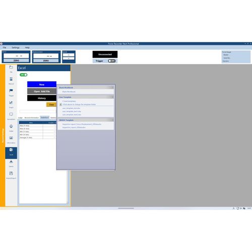 Modulo software plug-in - IMADA - di scrittura di dati Excel / misura di forza / Windows