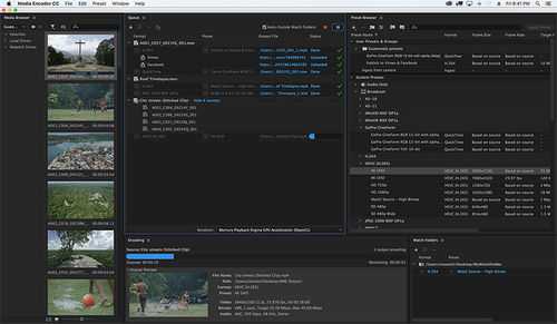 Software di creazione - Media Encoder - ADOBE - di gestione / di pubblicazione / cloud