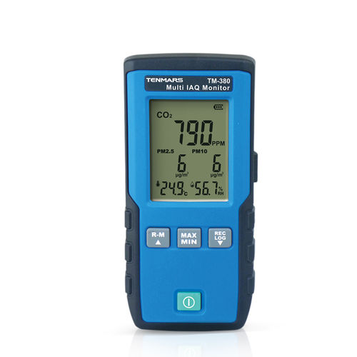 Monitor di controllo della qualità dell'aria CO2 - TM-380 - Tenmars Electronics - umidità relativa / PM10 / temperatura