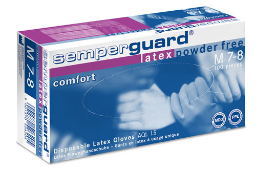Guanti da laboratorio - Semperguard® Latex Comfort puderfrei - Sempermed - di protezione chimica / in gomma / in lattice
