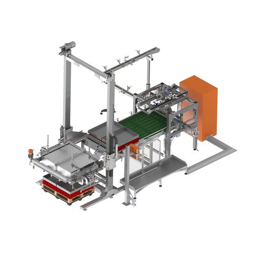 Pallettizzatore a strati - Productive Systems - a colonna / per bottiglie in plastica / di tanica