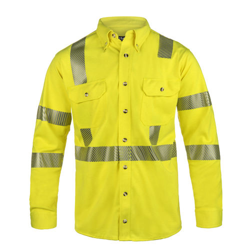 Camicia alta visibilità - ISHAT29RT - Lakeland Industries - da lavoro / contro gli archi elettrici / in tessuto