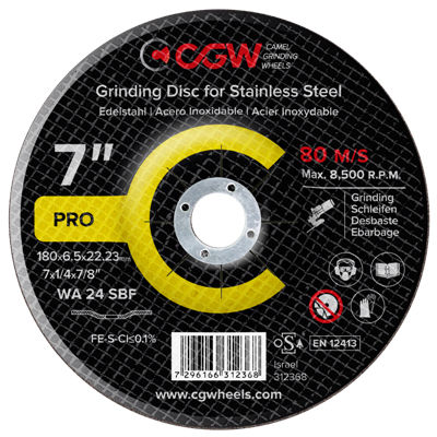 Disco abrasivo al ossido di alluminio - Camel Grinding Wheels - per rettifica / per acciaio inossidabile