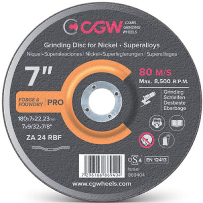 Disco abrasivo al ossido di alluminio - RBF series - Camel Grinding Wheels - per rettifica / per nichel