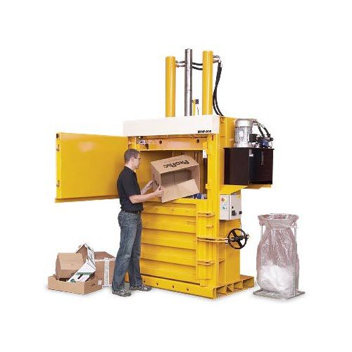 Pressa imballatrice per cartone - B50 - Bramidan Balers - per plastica / verticale / a carico frontale