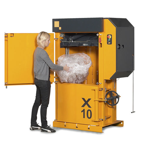 Pressa imballatrice per cartone - X10 - Bramidan Balers - per plastica / verticale / a carico frontale