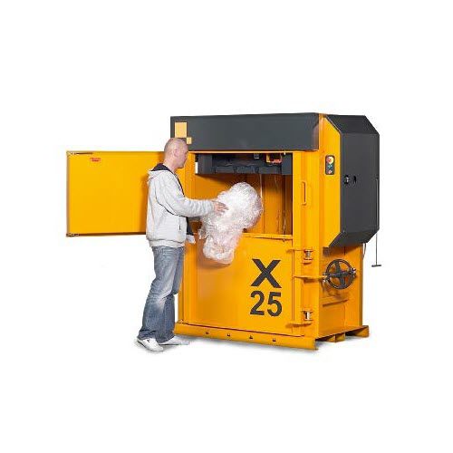 Pressa imballatrice per cartone - X25 - Bramidan Balers - per plastica / verticale / a carico frontale