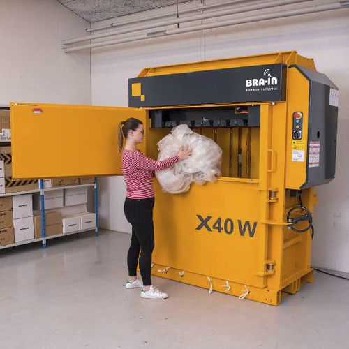 Pressa imballatrice per cartone - X40 Wide - Bramidan Balers - per plastica / per rifiuti / verticale