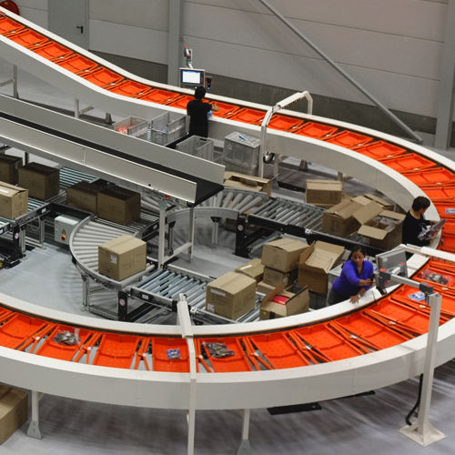 Sistema di smistamento e di distribuzione automatica a piano diviso - DEMATIC