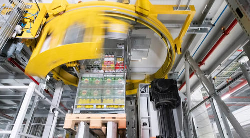 Sistema di pallettizzazione robotizzato - DEMATIC - a strati / di casse / per scaffalature