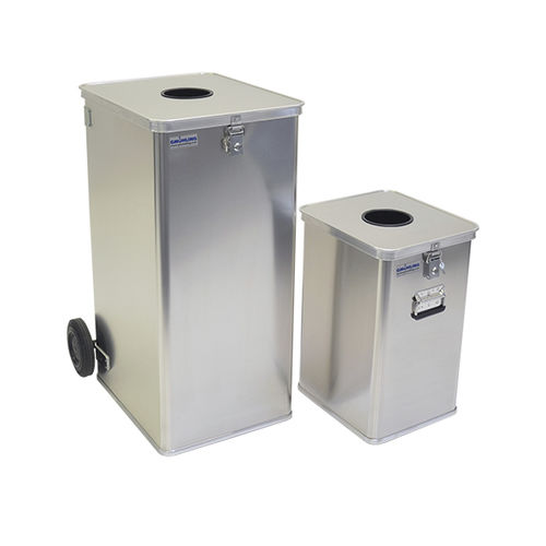 Cassonetto in alluminio - G®-DROP series - Gmöhling Transportgeräte GmbH - per rifiuti sanitari / con coperchio / con impugnatura