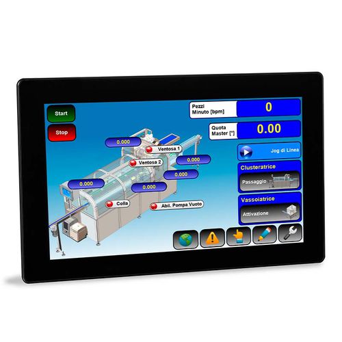 Interfaccia uomo-macchina con touch screen capacitativo - CO21-W - Sipro srl - ad incastro / 1920 x 1080 / Full HD