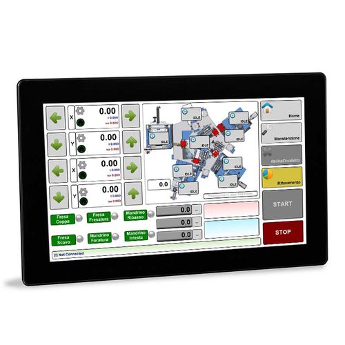 Monitor per interfaccia HMI - MTFT18-W - Sipro srl - TFT-LCD / con touch screen capacitativo / industriale